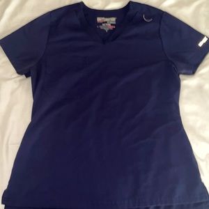 Greys Anatomy small navy scrub top